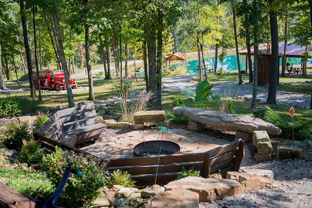 Pine Paradise
Nolin Lake, Kentucky
From $2,184/night | Hosts 48 guests
"Pine Paradise is the perfect place for any gathering. Sleep up to 48 people with so much for everyone to do! We have: a large playground for the kids, frisbee golf, volleyball, horseshoes, corn hole and multiple walking paths. If the weather is wet or cold, we have a 2,000 sq. ft. party barn filled with fun activities. Pool table, foosball, shuffleboard, sound system, dance floor, 2 large TVs and enough seating for all of your group!&#148; &#151; Airbnb 
Photo via airbnb.com