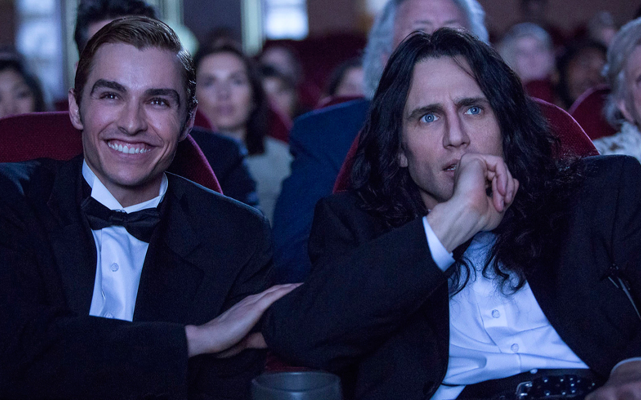 Dave Franco (left) and brother James in "The Disaster Artist"