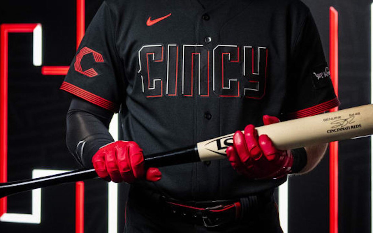 The Reds have revealed their new all-black Nike uniforms, accented by bright red piping and “Cincy” emblazoned across the chest.