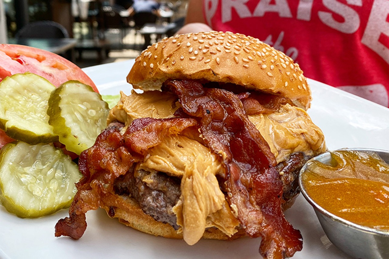 FlipSide Liberty
The Uncle Jimmy: 7oz. Ohio grass-fed beef patty, smoked Applewood bacon, habanero apricot jelly and peanut butter 
Photo: Provided