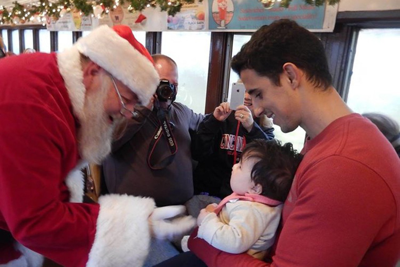 The North Pole Express
Presented by LM&M Railroad, this hour-long train to the North Pole features cookies, hot chocolate and an appearance from Santa and his elves.Through Dec. 28. Coach class: $26 adults; $22 kids/seniors. Deluxe class: $39 adults; $35 children/seniors. LM&M Railroad, 16 E. South St., Lebanon.
Photo via lebanonrr.com