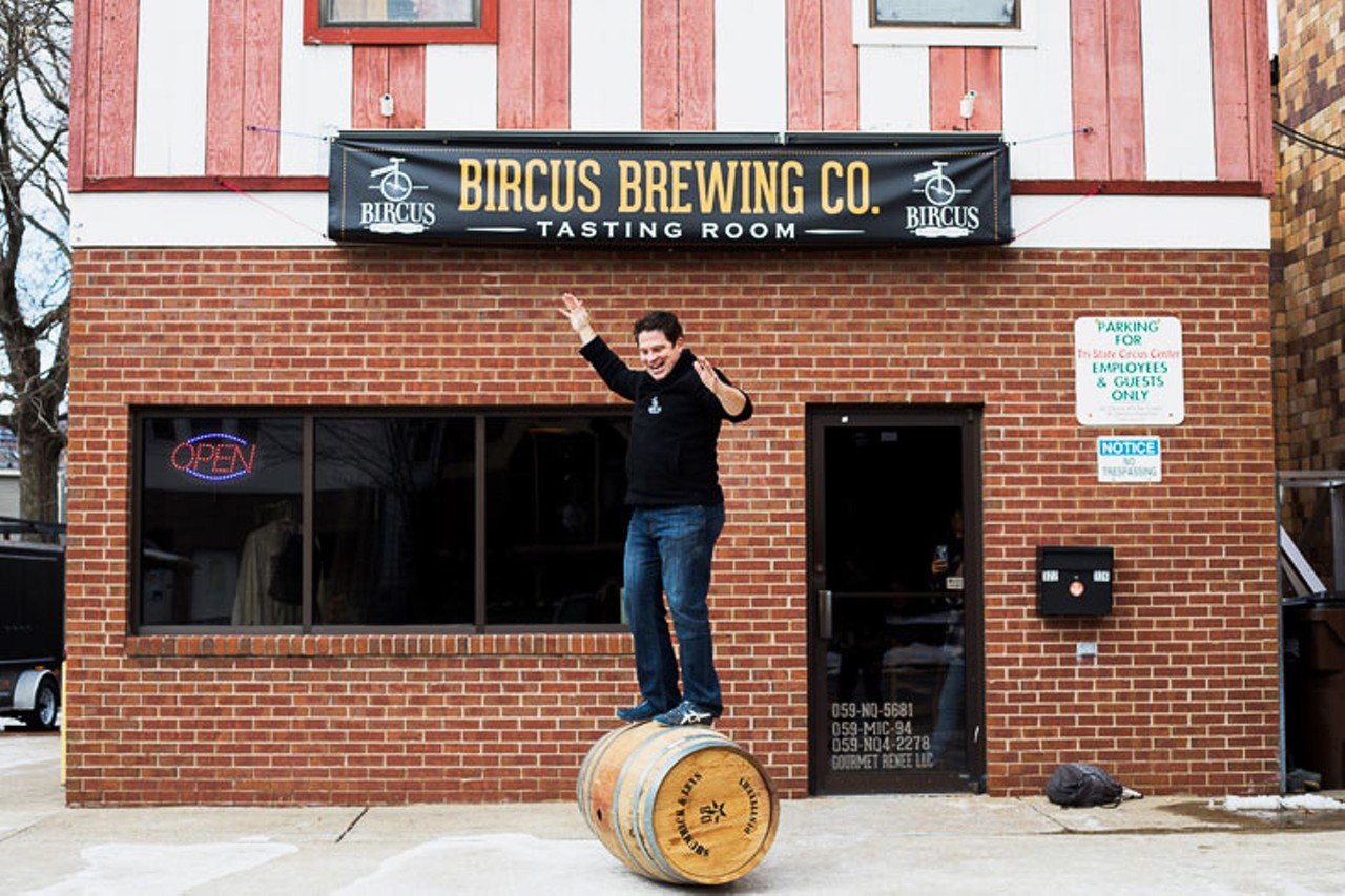 Bircus Brewing
322 Elm St., Ludlow
Ludlow, Kentucky's nonexistent craft beer scene sent in the clowns, leading to the launch of Bircus Brewing Co., a branch of an original concept from Ghent, Belgium. Pronounce it like 'beer-cuss,' a hybrid of beer and circus, as the brew shares the limelight with carnival performances at the taproom. Performers can do everything from breathing fire to flying on the trapeze.