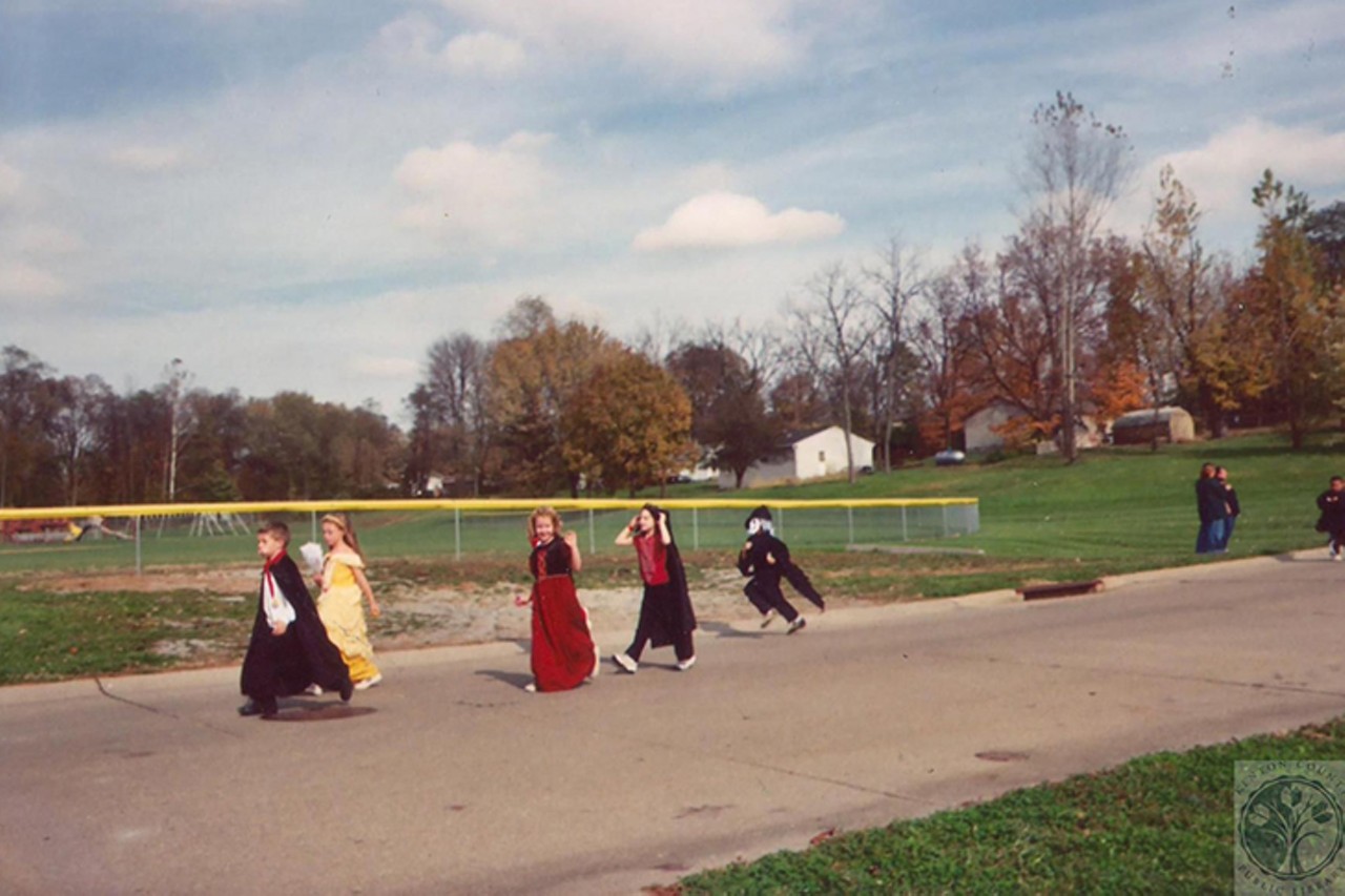 Elsmere, 2003
"Dorothy Howell Elementary Halloween Parade, Kimberly Clark (third from left)."