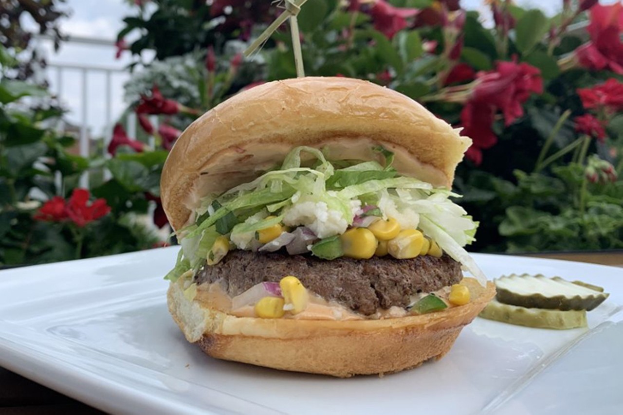 BRU Burger Bar
41 E. Sixth St., Downtown; 271 Buttermilk Pike, Fort Mitchell
BRU-LOTE BURGER: A 1/4 pound signature blend burger, topped with housemade corn salsa, queso fresco, lettuce, and smokey chipotle aioli.