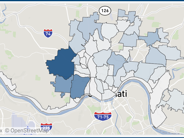 This Interactive Map Shows How Many COVID-19 Cases Each Cincinnati Neighborhood Has