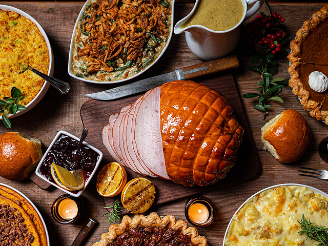 Which one of these sides is Ohio's favorite? (And why is there a ham on this table instead of a turkey?)