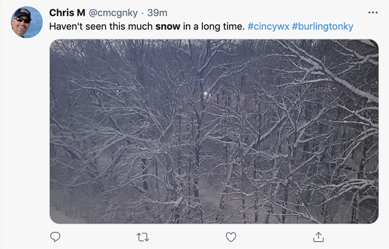 Twitter Presents: What "1-3 Inches of Snow" Looks Like in Cincinnati