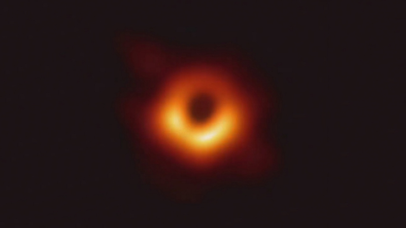 Scientists obtained the first image of a black hole, using Event Horizon Telescope observations of the center of the galaxy M87. - EVENT HORIZON TELESCOPE COLLABORATION