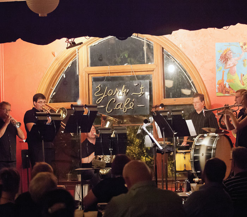 The MicroBrass concert at York St. Café was a highlight of the first Summermusik festival. - Photo: Courtesy of Cincinnati Chamber Orchestra