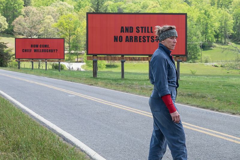 Frances McDormand’s "Three Billboards Outside Ebbing, Missouri" - Photo: Courtesy of the Toronto International Film Festival