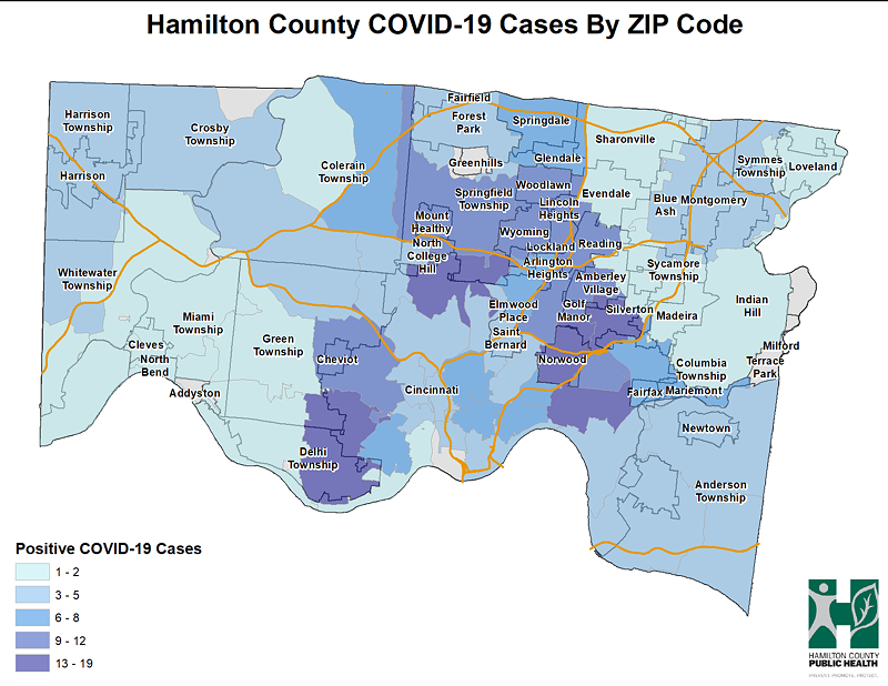 Confirmed Coronavirus Cases in Hamilton County By Zip Code and Demographic