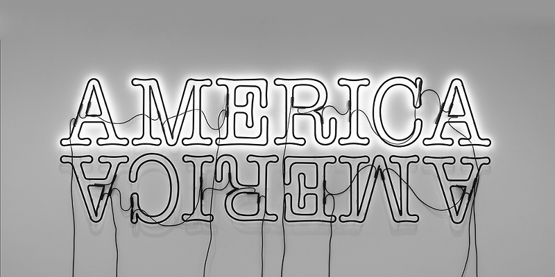 Glenn Ligon’s 2014 “Double America 2” artwork (detail) - Photo: Courtesy of the artist and Luhring Augustine, New York; Regan Projects, Los Angeles; Thomas Dane Gallery, London