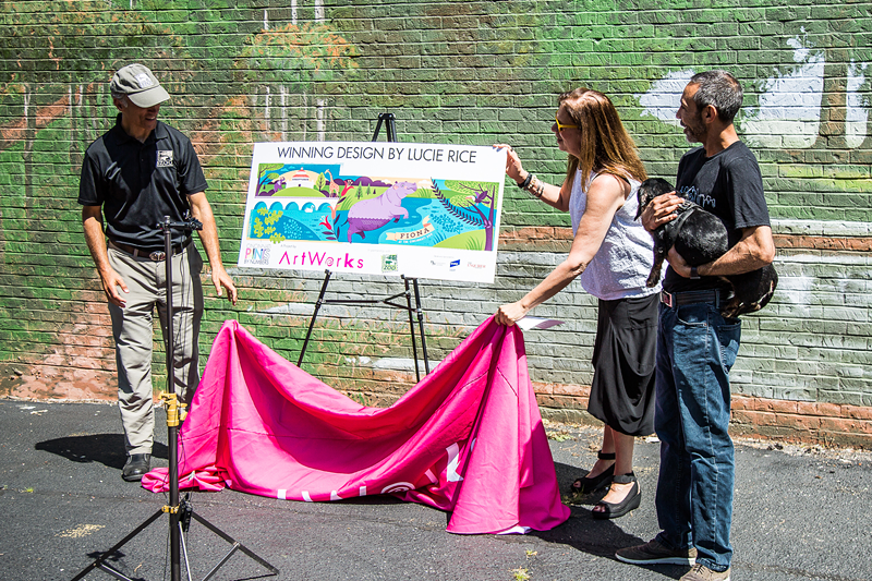 Unveiling of the winning design by Lucie Rice - Photo: Hailey Bollinger