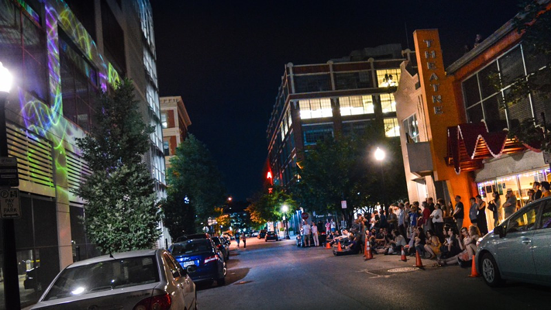 An in-person Fringe Festival kick-off outside of Know Theatre - Photo: Scott Dittgen