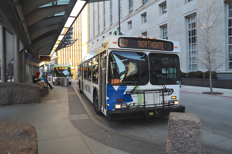 A Metro bus at Government Square downtown - Nick Swartsell