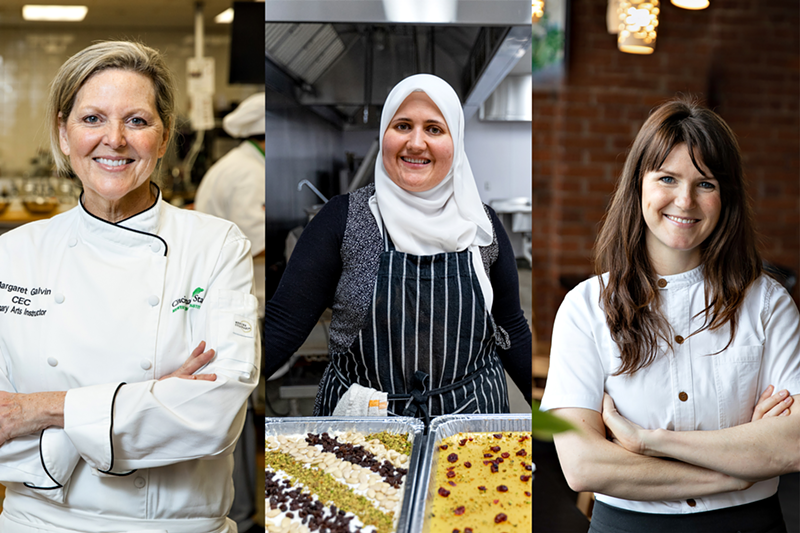 (L to R): Chefs Margaret Galvin, Ibtisam Masto and Frances Kroner - Photos: Hailey Bollinger, Emily Palm, Hailey Bollinger