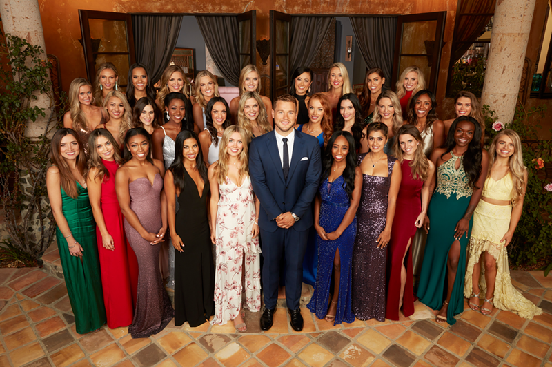 Colton, the star of the 23rd season of "The Bachelor," with all of the contestants hoping to find love. - Courtesy of ABC // Craig Sjodin