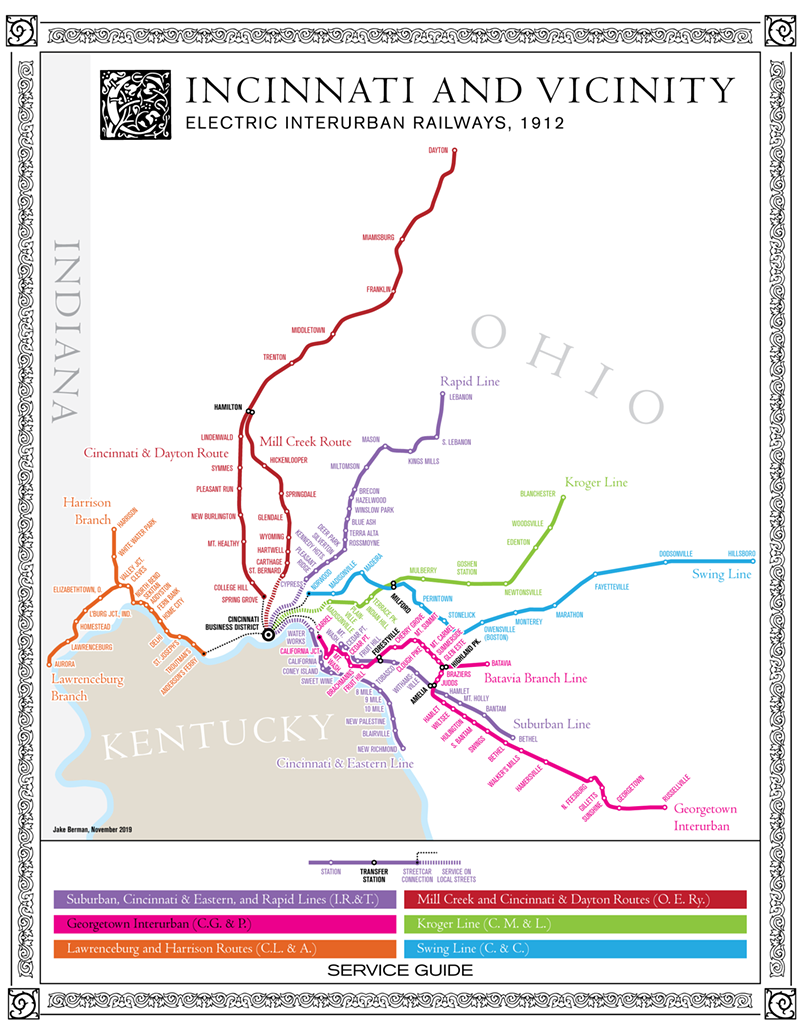 What Did Rail Transit Look Like in Cincinnati in 1912? Check Out This Incredible Map