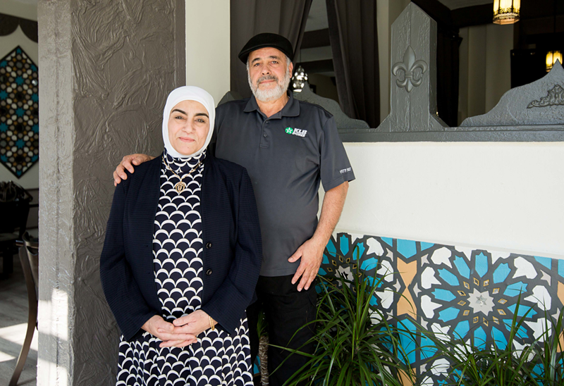 Hanan (left) and her husband, Suhail Barazi - Photo: Hailey Bollinger