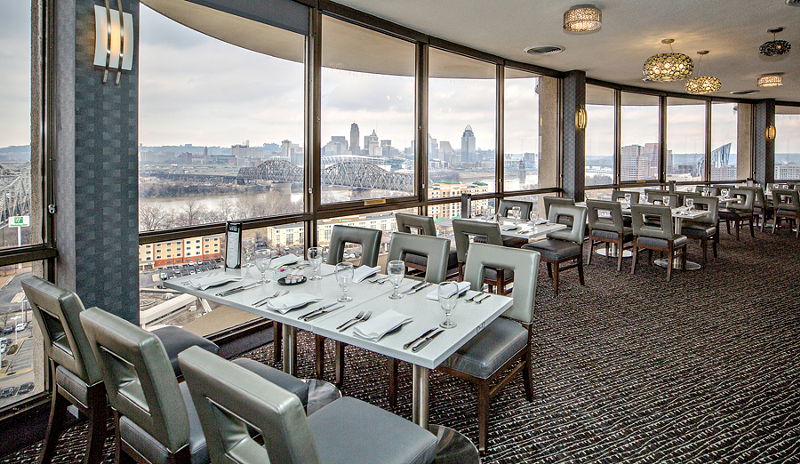 The rotating dining room at Eighteen at the Radisson offers unparalleled views of the city. - Photo: Hailey Bollinger