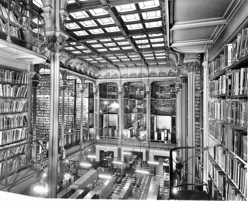 Cincinnati's original public library, the gorgeous "Old Main," was completed in 1874.