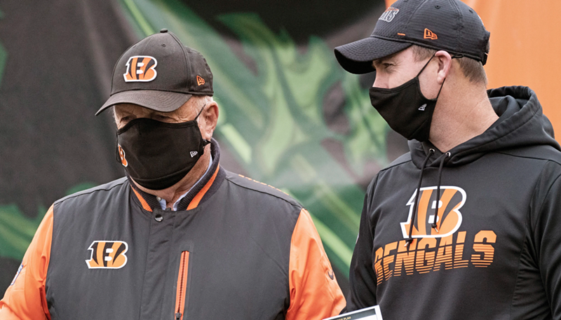 Mike Brown and Head Coach Zac Taylor - Photo: Bengals.com