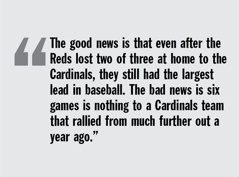 Cardinals Still the Reds' Biggest Threat