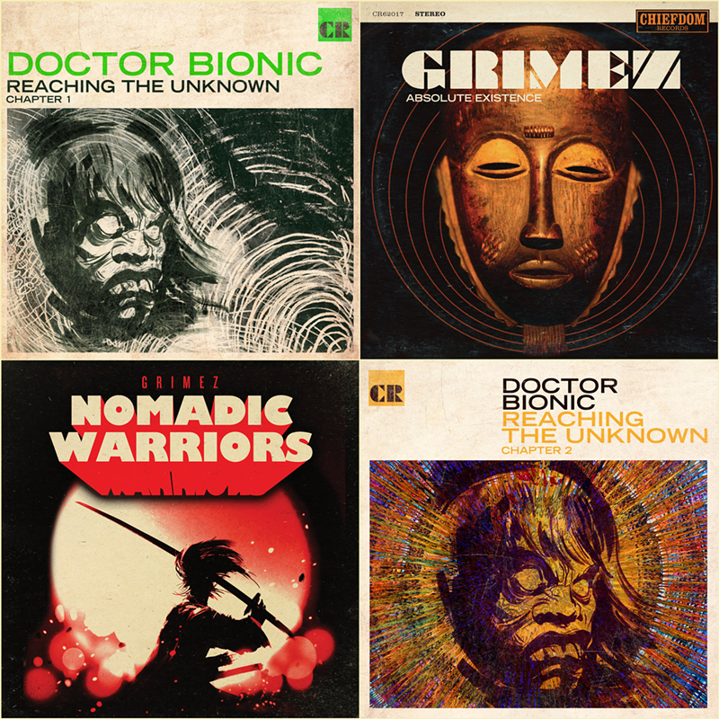 A sampling of cover art from the Chiefdom Records discoraphy - Photo: chiefdomrecords.bandcamp.com