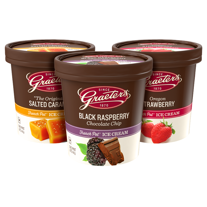 The new Graeter's pint packaging - PHOTO: PROVIDED BY GRAETER'S