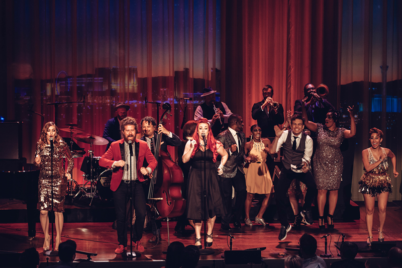 Postmodern Jukebox (with Dani Armstrong, center) performing in Las Vegas for its 'The New Classics' concert, which is the source of a forthcoming PBS special, DVD and live album. - Photo: Stacie Hess