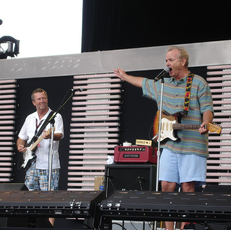 Bill Murray is also the rare person who gets a pass for wearing shorts on stage (put some pants on Clap — you're a freakin' Rock Star!) - Photo: Truejustice (published under Creative Commons Attribution-Share Alike 2.5 license)