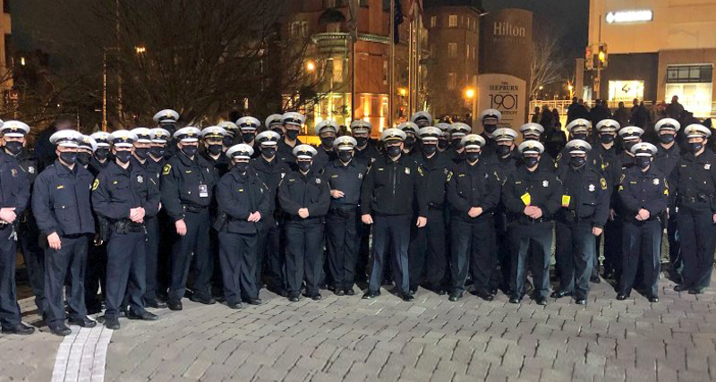 Cincinnati Police officers are in Washington, D.C., to aid security efforts during Wednesday's inauguration events. - Photo: Twitter.com/CincyPD