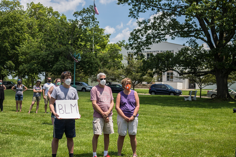 The Suffoletta family at a June 5 rally protesting racial injustice in Greenhills - Photo: Nick Swartsell