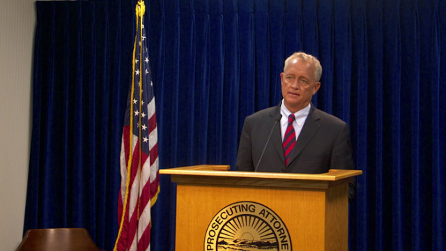 Hamilton County Prosecutor Joe Deters announcing former UCPD officer Ray Tensing's indictment July 29, 2015 for the shooting death of Sam DuBose - Nick Swartsell