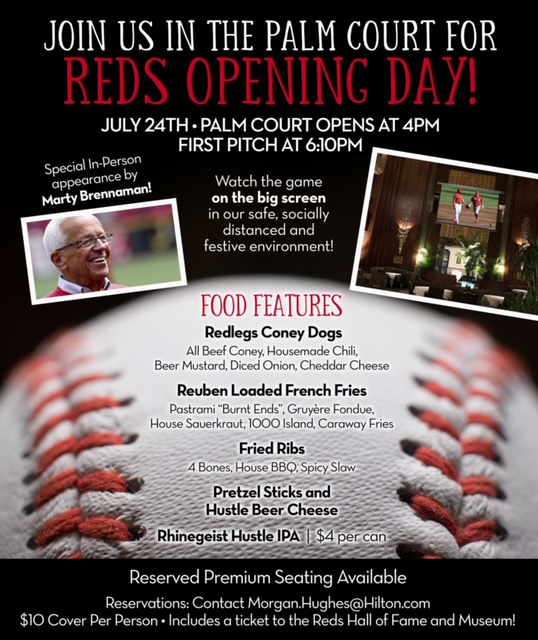 Downtown's Orchids at Palm Court Bar Hosting Reds Opening Day Watch Party with Special Guest Marty Brennaman