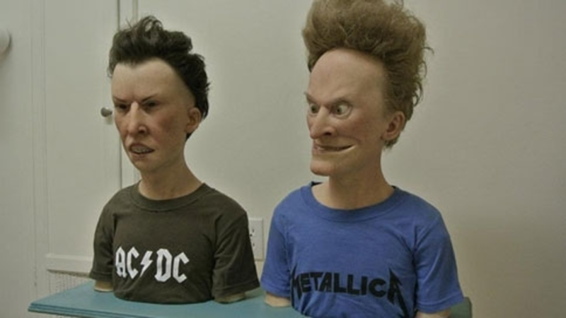 Beavis & Butt-Head prosthetic models by makeup artist Kevin Kirkpatrick (Photo: AdWeek)