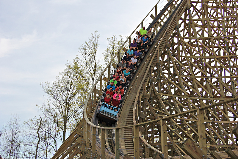 Kings Island's new Mystic Timbers wooden coaster - Photo: Don Helbig