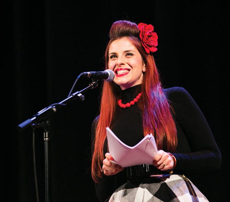 Meg Bashwiner portrays Deb in Welcome to Night Vale podcasts and hosts the live shows.