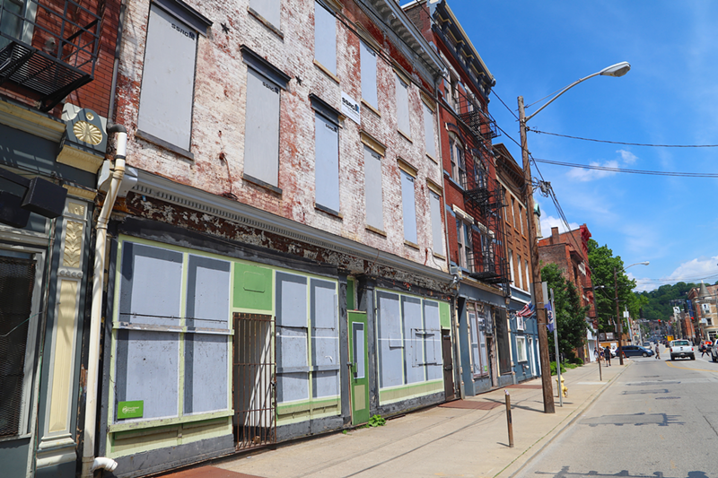 Historic buildings in OTR that will be renovated in part with federal low-income housing tax credits - Nick Swartsell