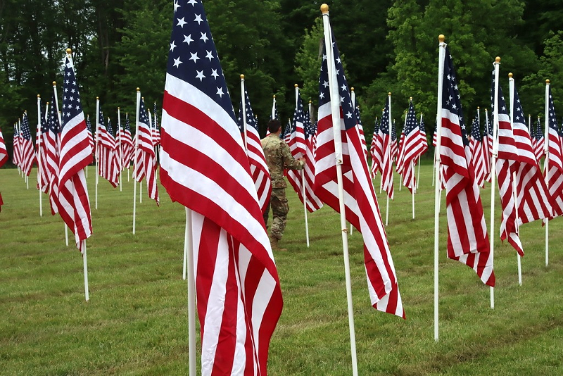 Arlington Memorial Gardens' 1,000-Flag Field of Memories Memorial Day Tribute Open for Drive-Thru