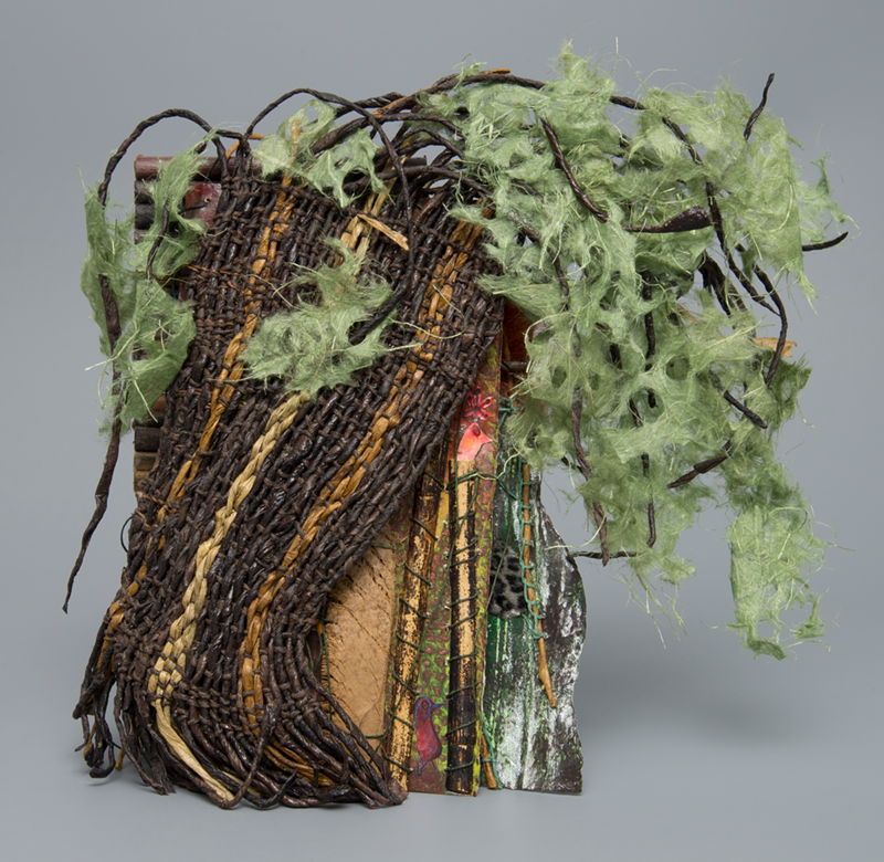 Judith Serling-Strum's "Vanish Rainforest," from "Bookworks" exhibit - PHOTO: Jessica Ebert