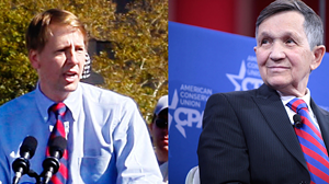 Democratic gubernatorial primary hopefuls Rich Cordray (left) and Dennis Kucinich - Photos: Gage Skidmore (left) Veronica V. (right) both courtesy wikipedia commons