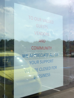 Sign on door - Photo: CityBeat Staff