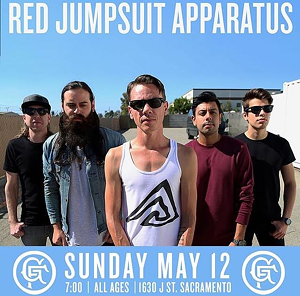 The Red Jumpsuit Apparatus headlines Riverfront Live this Sunday - Photo: Facebook