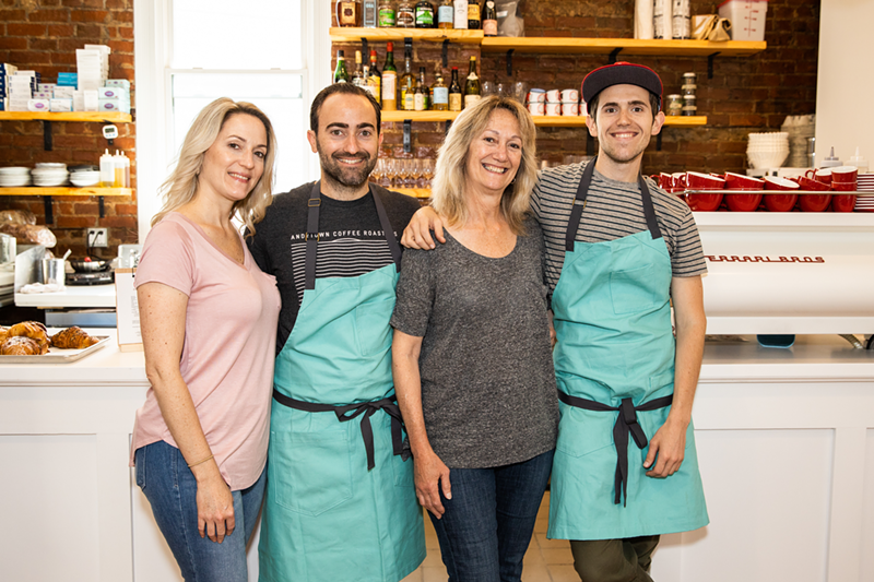 The team behind Mom 'n 'em, including mom Theresa Ferrari (second from right) - Photo: Hailey Bollinger