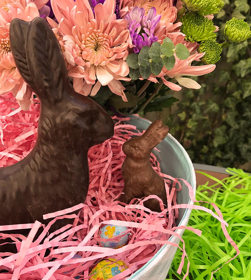 Esther Price's milk chocolate and dark chocolate bunnies
