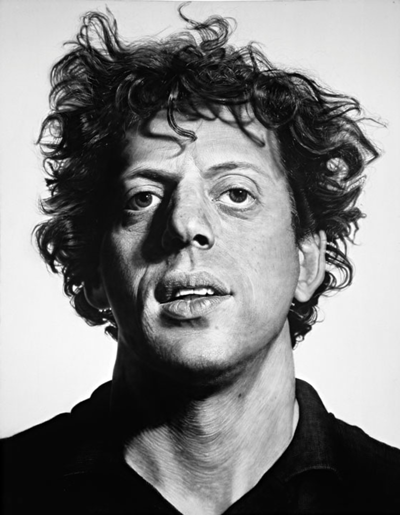 1969 painting of Philip Glass by Chuck Close