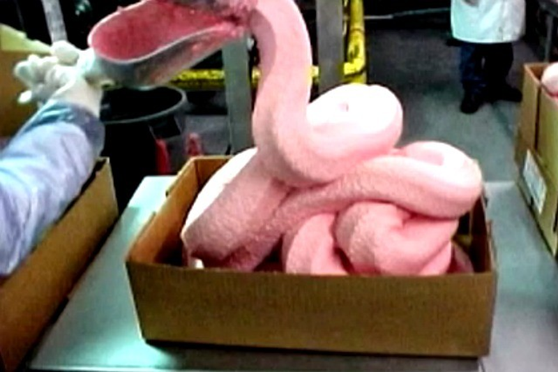 The beef product known as "pink slime"