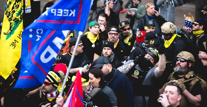 The "Million MAGA March" saw Proud Boys gather in Washington, D.C. in December. - Photo: Johnny Silvercloud/Shutterstock