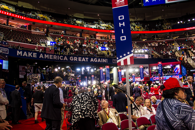 On the floor of the Republican National Convention, July 19. - Nick Swartsell